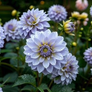 Георгин Акварель купить по цене от 680р. в интернет-магазине «Посадика» с доставкой почтой в в Ставрополе и по всей России – [изображение №1].